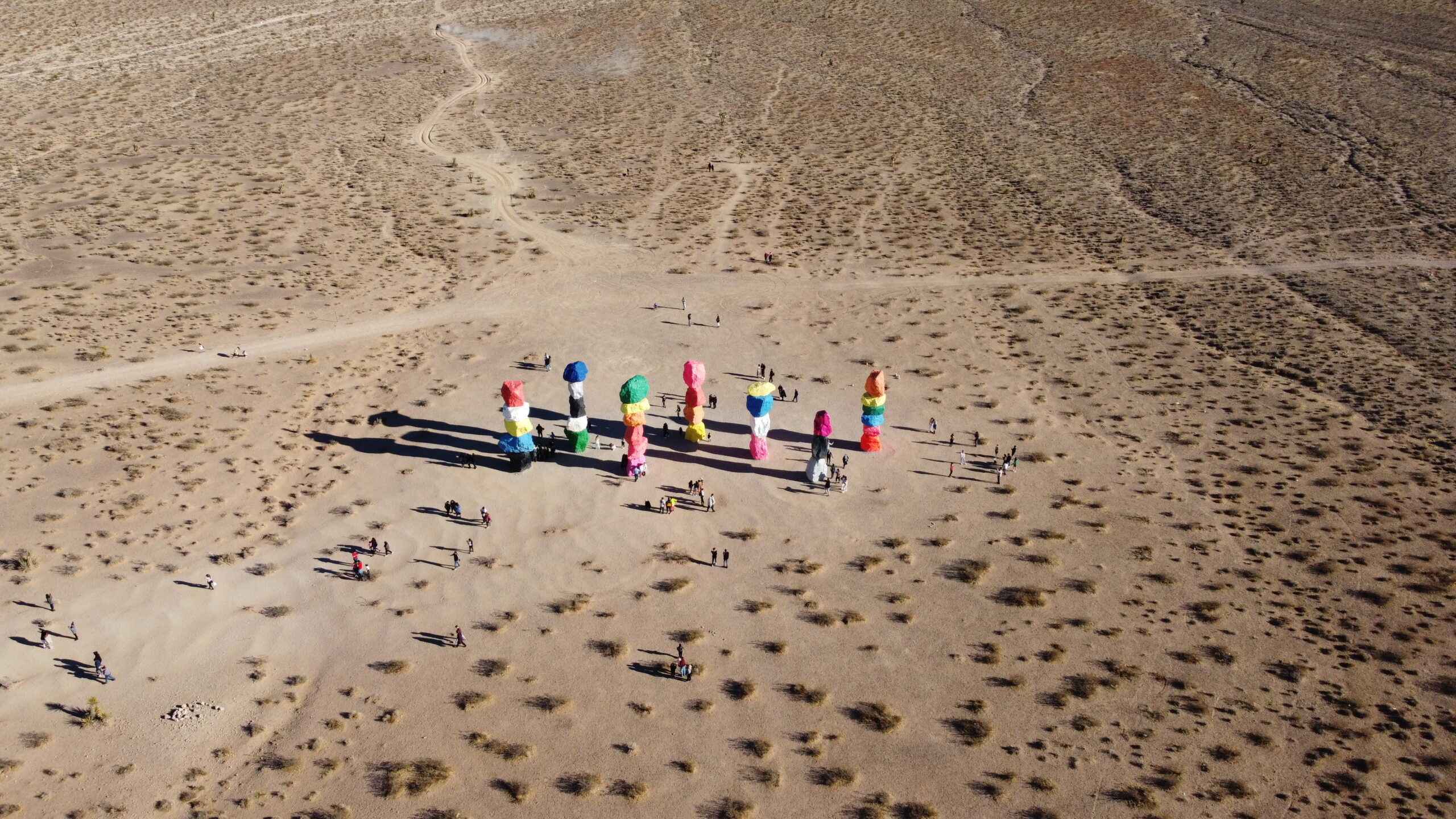 Seven Magic Mountains Aerial View